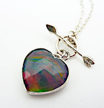 Load image into Gallery viewer, Aurora Opal Cupid's Arrow Toggle Pendant