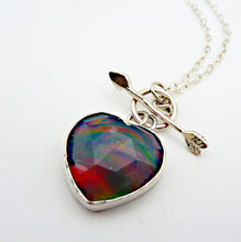Load image into Gallery viewer, Aurora Opal Cupid's Arrow Toggle Pendant