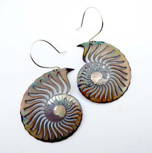 Load image into Gallery viewer, Ammonite Enamel Earrings
