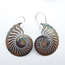 Load image into Gallery viewer, Ammonite Enamel Earrings
