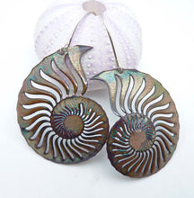 Load image into Gallery viewer, Ammonite Enamel Earrings
