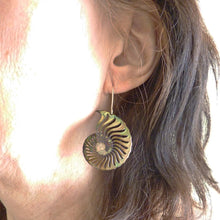 Load image into Gallery viewer, Ammonite Enamel Earrings
