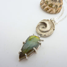 Load image into Gallery viewer, Seafarer Necklace, Ammonite And Labradorite