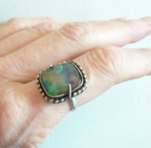 Load image into Gallery viewer, Aurora Opal Beaded Ring, Size 8 1/2