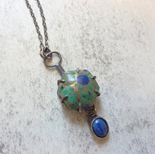 Load image into Gallery viewer, Azurite Malachite Hexagon Necklace