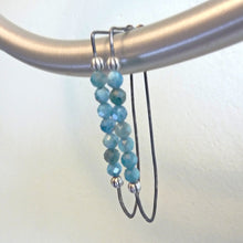 Load image into Gallery viewer, Apatite Beaded Spear Earrings