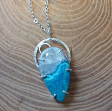 Load image into Gallery viewer, Azurite Sunrise Over Water Pendant