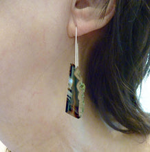 Load image into Gallery viewer, Banded Agate Druzy Hoop Earrings