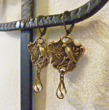 Load image into Gallery viewer, Bird of Paradise and Caged Pearl Earrings