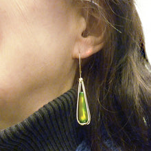 Load image into Gallery viewer, Caged Agate Sterling Silver Earrings