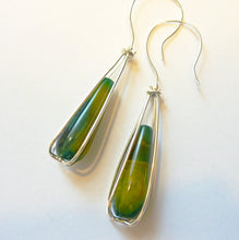 Load image into Gallery viewer, Caged Agate Sterling Silver Earrings
