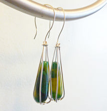 Load image into Gallery viewer, Caged Agate Sterling Silver Earrings