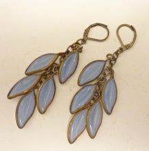 Load image into Gallery viewer, Cascading Leaves Earrings in Light Lavender