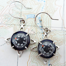 Load image into Gallery viewer, Compass Rose Earrings