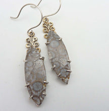 Load image into Gallery viewer, Fossil Coral Branch Earrings
