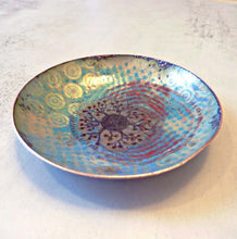 Load image into Gallery viewer, Whirlwind Enamel Bowl, Hand Forged and Enameled Copper, OOAK