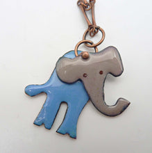 Load image into Gallery viewer, 3-D Moveable Enamel Elephant