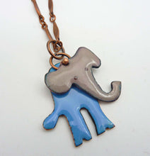 Load image into Gallery viewer, 3-D Moveable Enamel Elephant