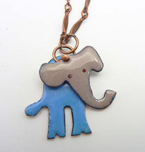 Load image into Gallery viewer, 3-D Moveable Enamel Elephant