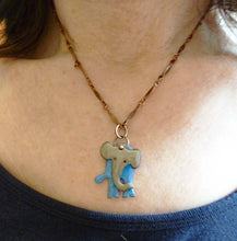 Load image into Gallery viewer, 3-D Moveable Enamel Elephant