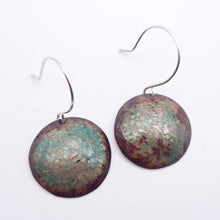 Load image into Gallery viewer, Green Enamel Vine Earrings