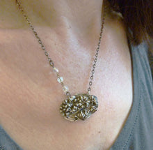 Load image into Gallery viewer, Flower Garden Pendant, Fine Silver