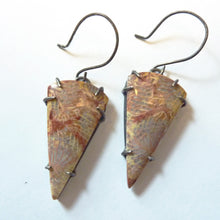 Load image into Gallery viewer, Fossil Coral Brushstroke Earrings