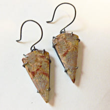 Load image into Gallery viewer, Fossil Coral Brushstroke Earrings
