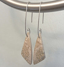 Load image into Gallery viewer, Fossil Coral Triangle Hoop Earrings