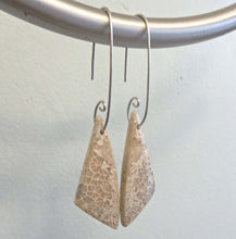 Load image into Gallery viewer, Fossil Coral Triangle Hoop Earrings