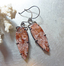 Load image into Gallery viewer, Fossil Coral Fan Earrings