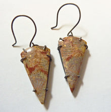 Load image into Gallery viewer, Fossil Coral Brushstroke Earrings