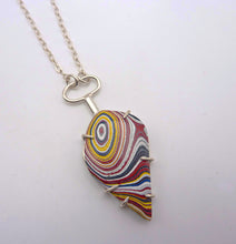 Load image into Gallery viewer, Freeform Fordite Pendant, Detroit Agate, Motor City Gemstone