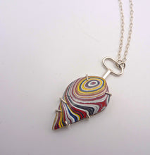 Load image into Gallery viewer, Freeform Fordite Pendant, Detroit Agate, Motor City Gemstone