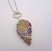 Load image into Gallery viewer, Freeform Fordite Pendant, Detroit Agate, Motor City Gemstone
