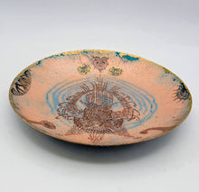 Load image into Gallery viewer, Garden Trellis Bowl, Enamel on Copper, OOAK