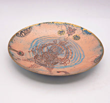 Load image into Gallery viewer, Garden Trellis Bowl, Enamel on Copper, OOAK