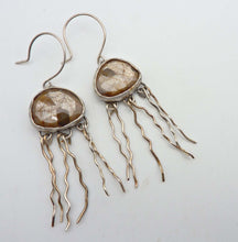 Load image into Gallery viewer, Golden Sapphire Jellyfish Earrings