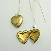 Load image into Gallery viewer, Vintage Brass Locket Earrings