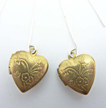 Load image into Gallery viewer, Vintage Brass Locket Earrings