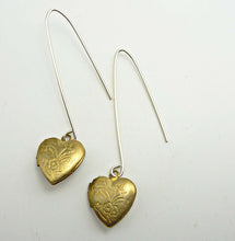 Load image into Gallery viewer, Vintage Brass Locket Earrings