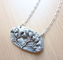 Load image into Gallery viewer, Flowering Sage Pendant, Precious Metal Clay, Fine Silver
