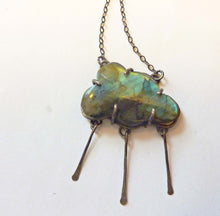 Load image into Gallery viewer, Labradorite Cloud and Raindrops Necklace