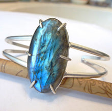 Load image into Gallery viewer, Labradorite Cuff Bracelet
