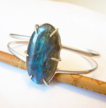Load image into Gallery viewer, Labradorite Cuff Bracelet