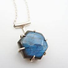 Load image into Gallery viewer, Labradorite Hexagon Pendant
