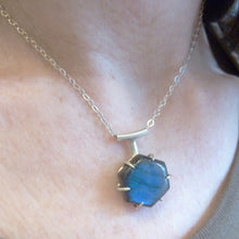 Load image into Gallery viewer, Labradorite Hexagon Pendant