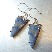 Load image into Gallery viewer, Lazulite Earrings, Beaded Edge