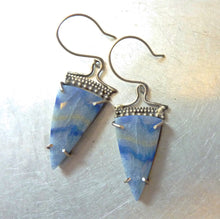 Load image into Gallery viewer, Lazulite Earrings, Beaded Edge