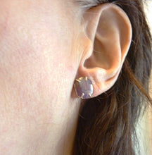 Load image into Gallery viewer, Mauve Sapphire Stud Earrings